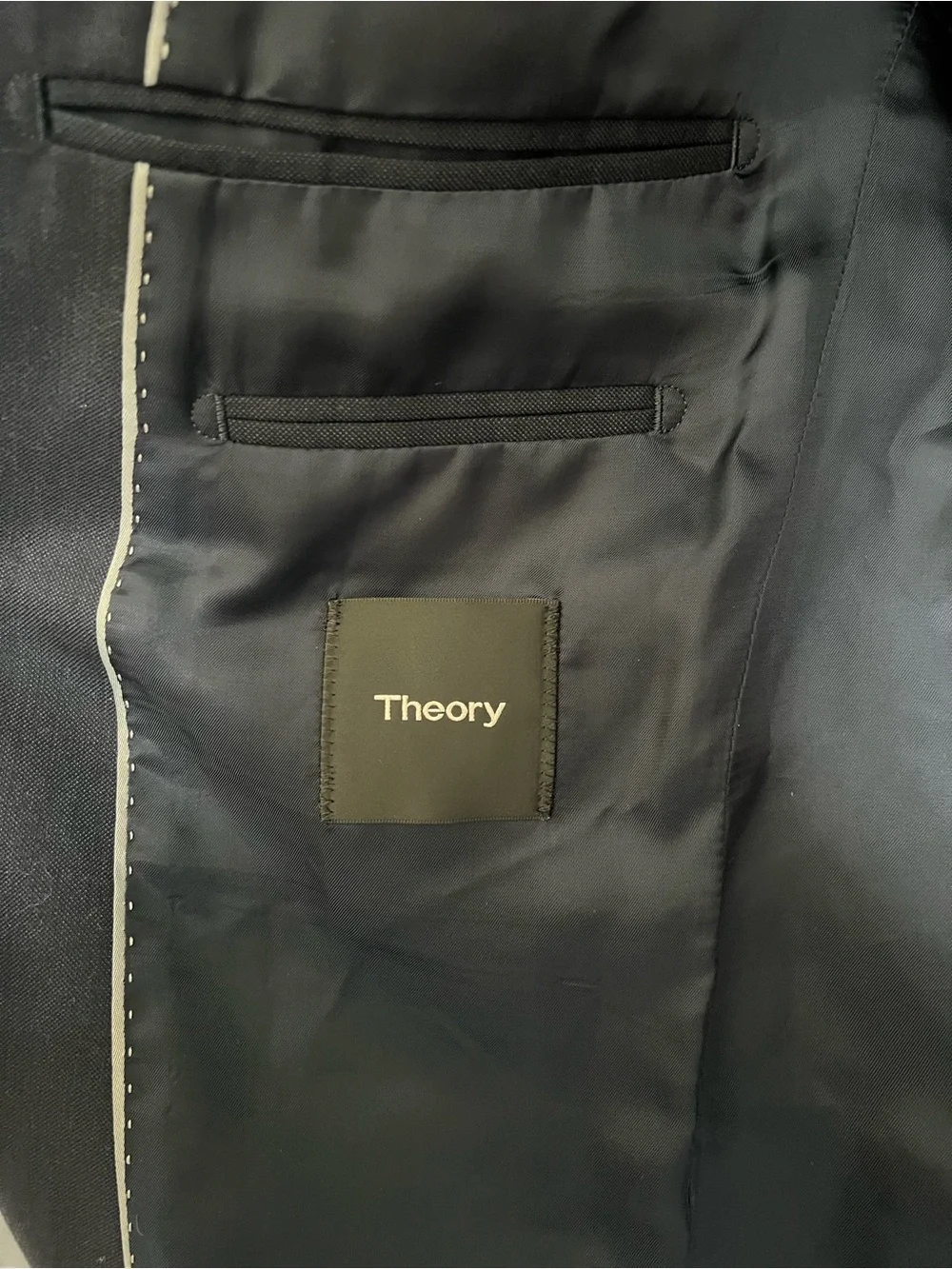 Theory Men's Navy Two-Button Tailored Suit Jacket